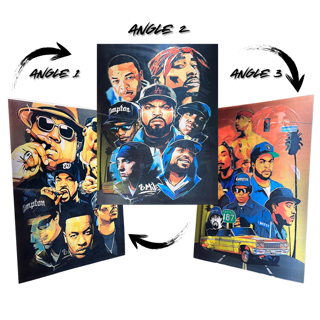 3D Lenticular Posters Hip Hop Rap Legends