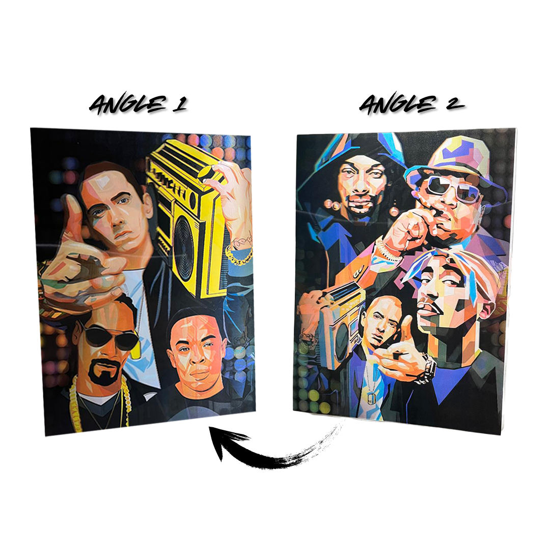 3D Lenticular Posters Hip Hop Rap Legends
